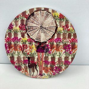 Henri Bendel New York City Girl With Dog Set of 6 Drinking Coasters